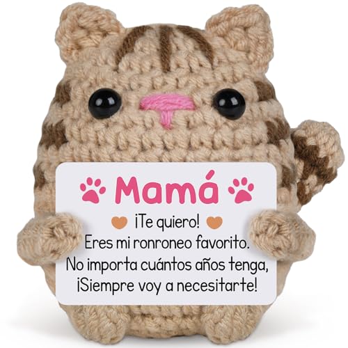 Buioata Regalo Madre Mama, Regalo Cumpleaños Madre   Gato Muñecos de Punto con Humor e Inspiración, Regalos Mama, Regalos para mamá en Navidad y Día de la Madres