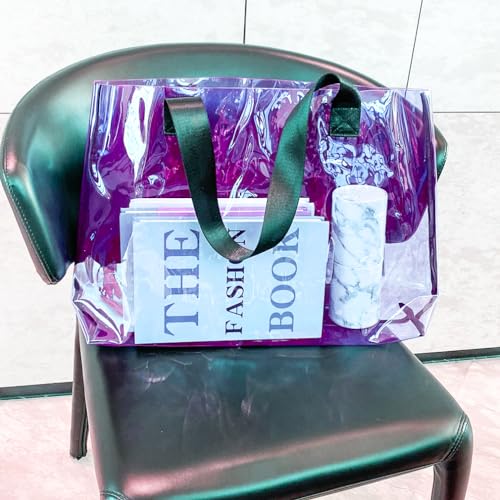 Large Purple Clear Tote Bag-Versatile,Waterproof,Stain Resistant,Transparent Shoulder Tote Bag,Work Shoulder Tote Bag4