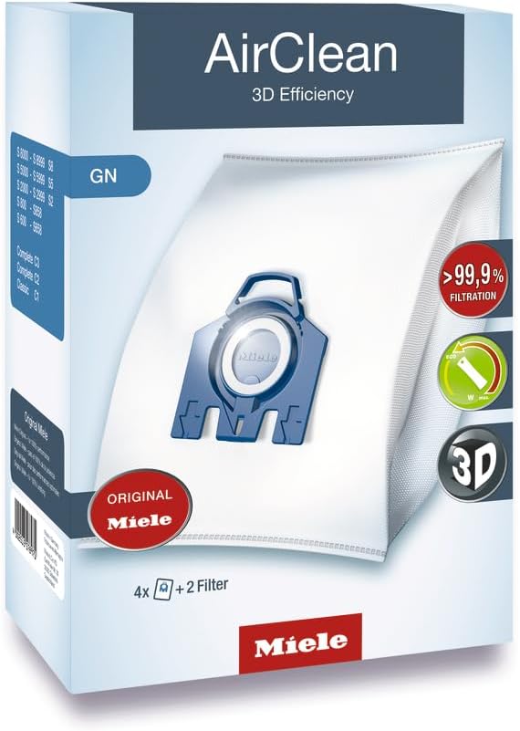 10123210 AirClean 3D Efficiency Dust Bag, Type GN, 4 Bags & 2 Filters