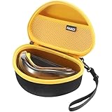 RAIACE Hard Travel Storage Case Compatible With DEWALT Goggle Concealer Clear Safety Work Goggle DPG82-11D. (Case Only!) - Black(Yellow Lining)