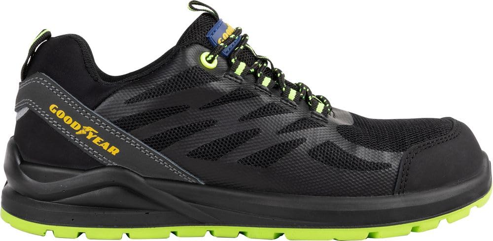 Goodyear Bezmetalowe buty ochronne SP1 z czarno-zielonej tkaniny rozmiar 40
