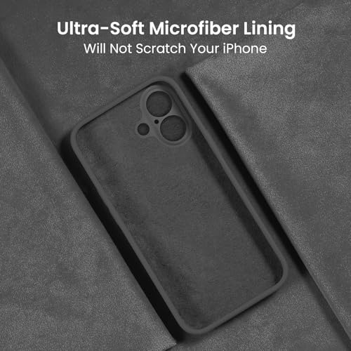 Image of FireNova Designed for iPhone 16 Plus Case, Silicone Upgraded [Camera Protection] Case, Soft Anti-Scratch Microfiber Lining Inside, 6.7 inch, Space Gray