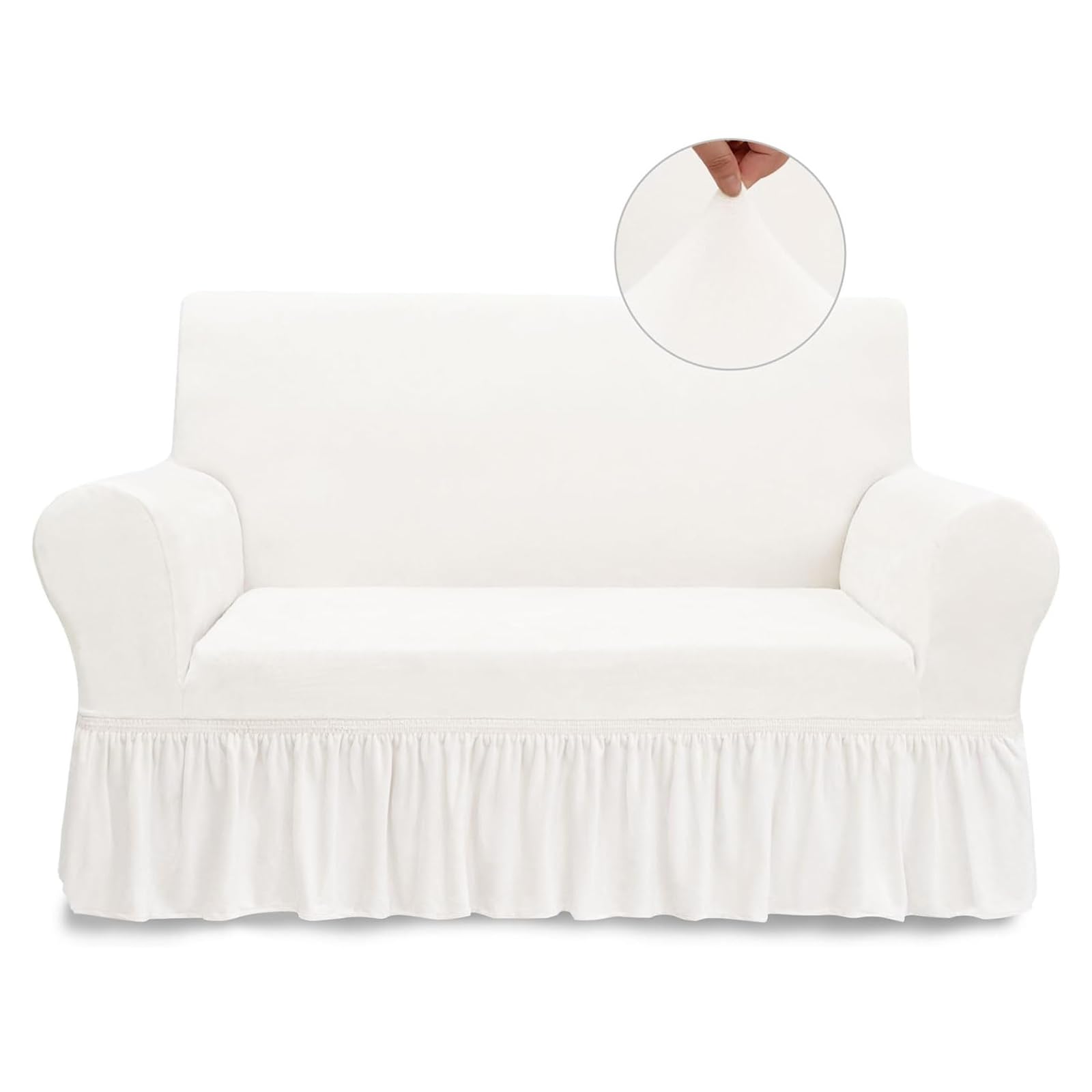 Housse souple et flexible pour canapé 3 places blanc haut de gamme
