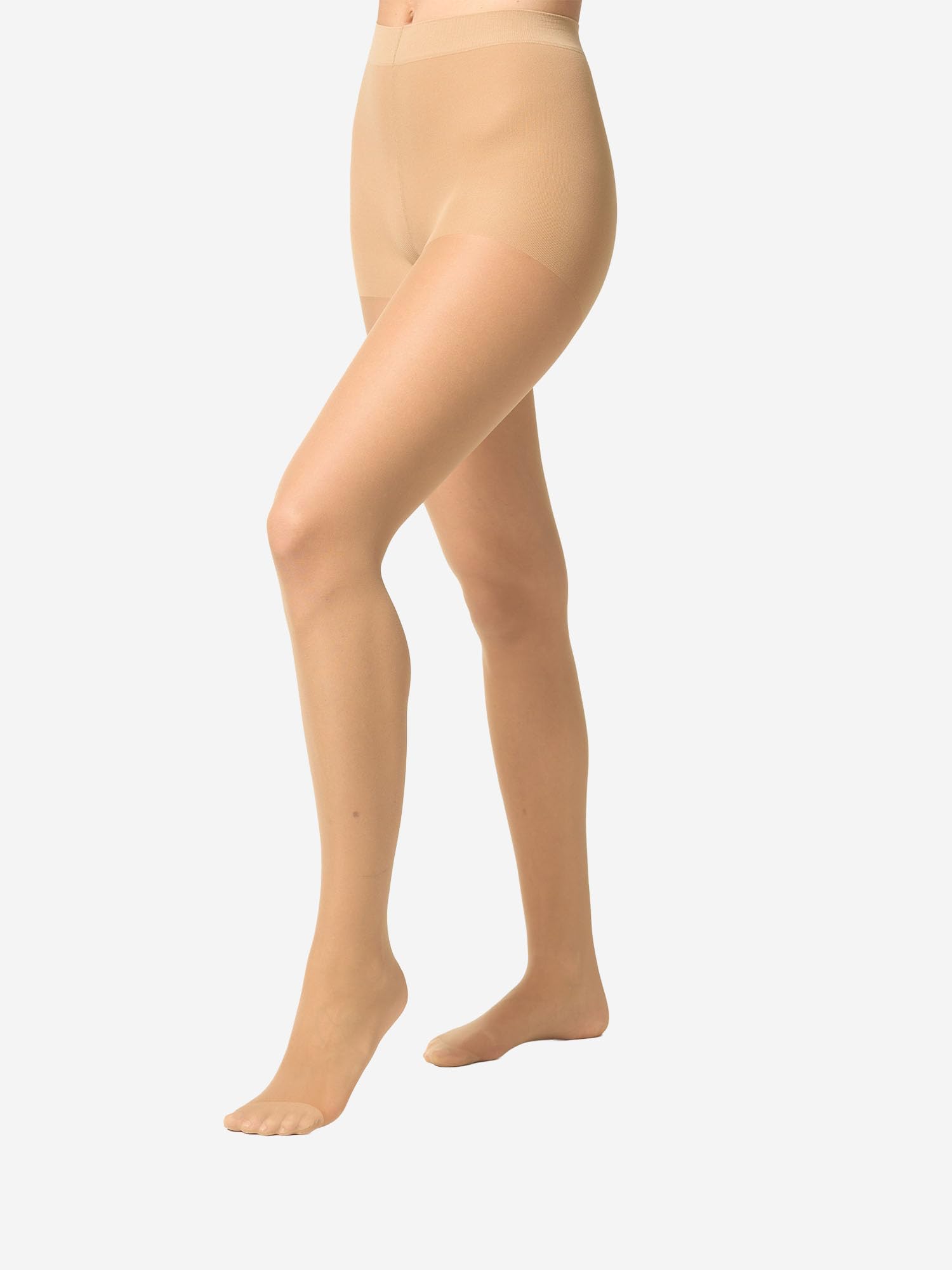 NUR DIE Lot de 5 collants Goodbye pour femme - Maille de course 20 deniers - Collants transparents avec protection en maille - Durable, élastique et agréable pour toute la journée