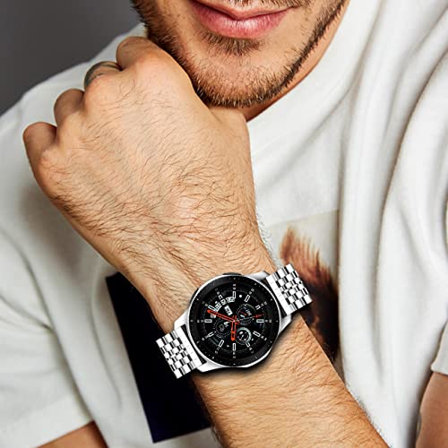 Bracelet 22mm Acier Inoxydable Argent avec système libération rapide - 7