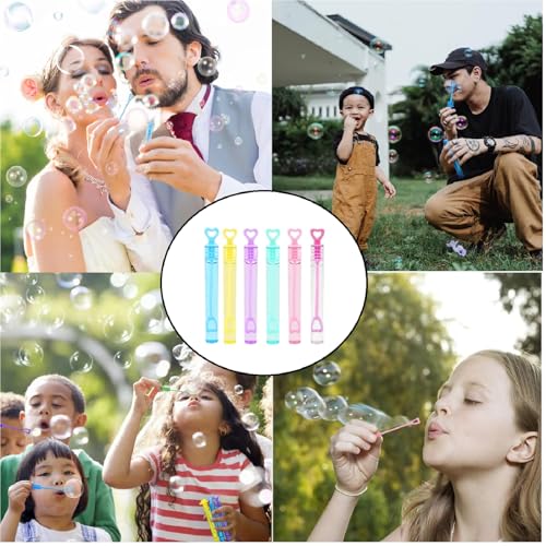 Seifenblasen Set Kinder,24 Stück Mini Seifenblasen Stäbe,Herz-Griff Hochzeit Seifenblasen,Seifenblasen Stäbe Spielzeug,Herzförmig Seifenblasen Kinder für Parteibevorzugung(Enthält Keine Flüssigkeit)