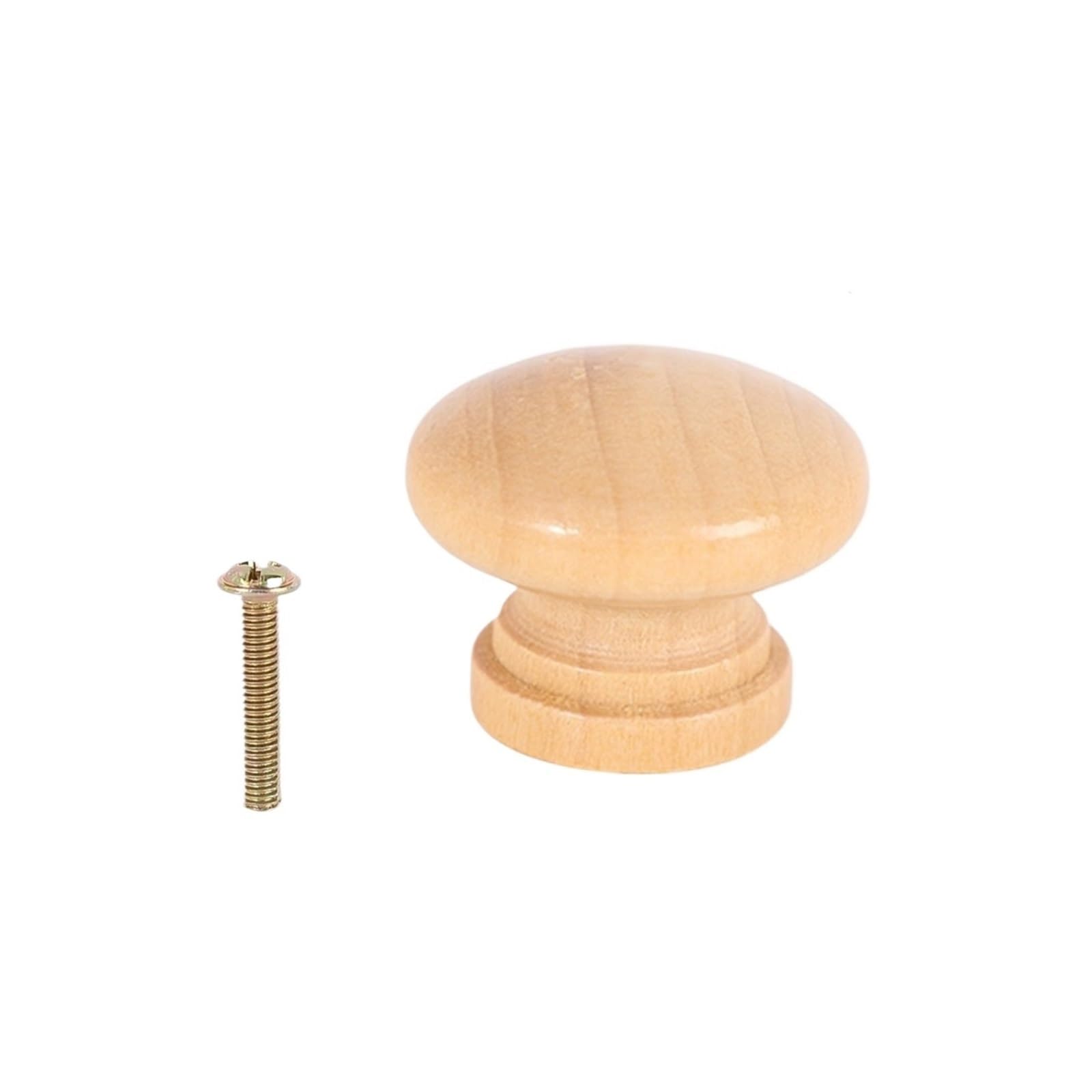 Boutons d'armoire circulaires en bois naturel pour éliminer le plastique chez soi