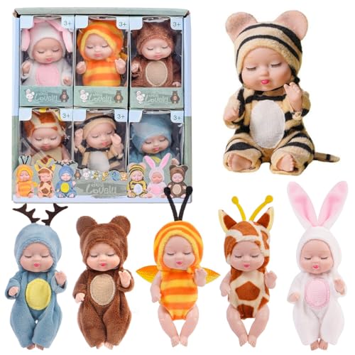 Bambole Reborn, Mini Bebe Reborn, Amicicci, Bambole per Bambina, Baby Pelones, Bebe Reborn Silicona, Realista MuñEcas Reborn Bebé,MuñEcas De Juguete para NiñAs, BebéS Y NiñOs