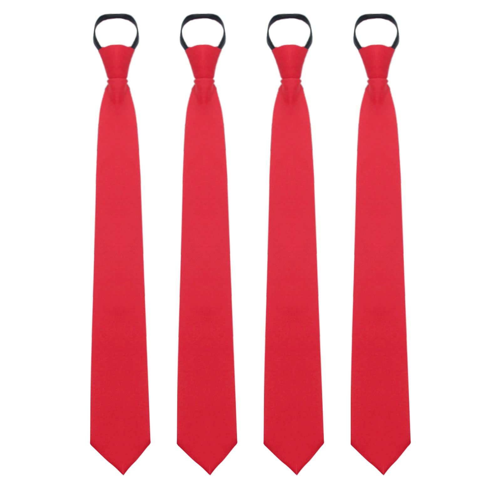 Mantieqingway Pre-tied Adjustable Zipper Neck Ties for Men 3.15' 'Mens Necktie for Office Graduation School Uniforms