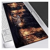 Mouse Mat Dark Souls Bloodborne 800 x 300 mm mouse pad, rubber texture bottom, perfect waterproof layer, 3 mm thick base mouse pad, the best precision and speed experience, U