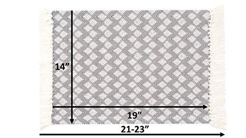 Sticky Toffee Cotton Cloth Placemat Set Of 4 For Kitchen Or Dining Table, Gray Farmhouse Placemats, Oeko-Tex Cotton, 14 In X 19 In #TOP4