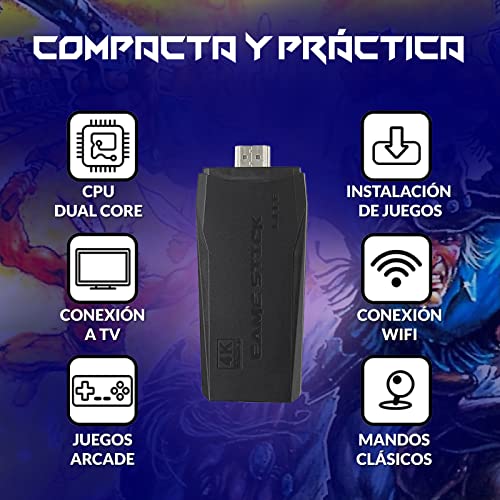 Unicview-Retro-Consola-Stick-Juegos-de-PS1GBASNESMDNeogeoMAME-Retro-TV-Dos-Gamepad-inalambricos-Guardado-de-Partida-Consola-de-Juegos-HDMI-Compatible-con-64-GB-10000-Juegos