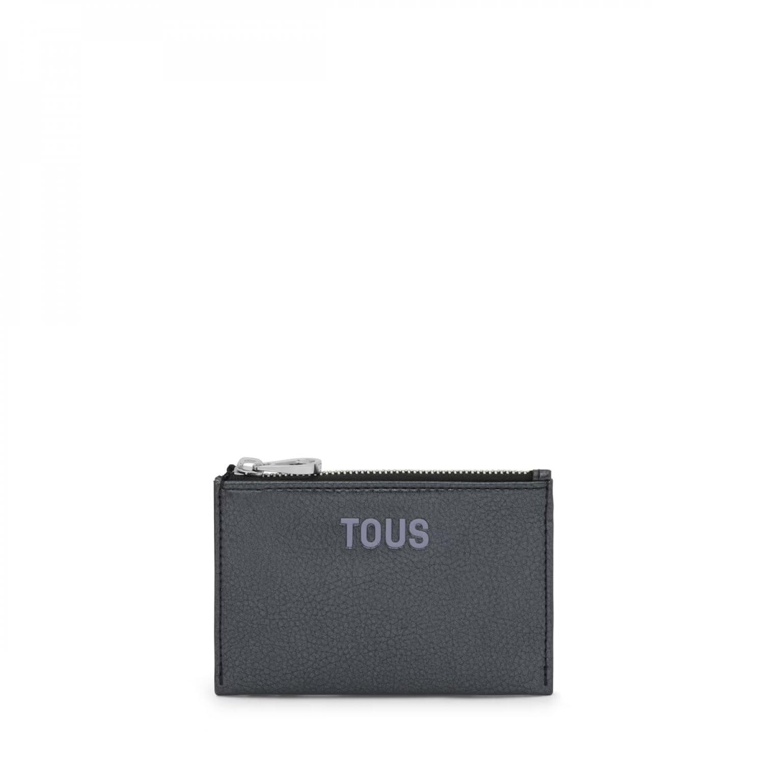 Tous Monedero Tarjetero Negro, para Mujer, Medidas 8,5 x 11,5 x 1,8 cm, Colección New Dorp