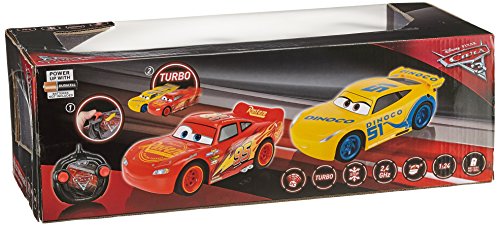 Dickie Toys 203087005 - "Cars 3 Twin Pack Turbo Racer Lightning McQueen + Cruz Ramirez", RC Fahrzeug Set, ferngesteuerte Autos, 1:24, 17cm – Bild 8