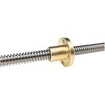 ELLANA Threaded Backlash Tr30x6 Screw Rod 30mm Diameter Stainless Steel Threaded Rod T30 Lead Screw with Brass 6mm Pitch 6mm Lead Trapezoidal Rod Screw trapezoidal Color T30-6MM, Size 250mm