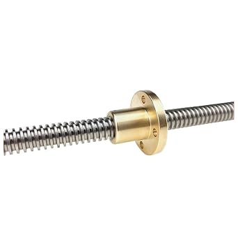 Threaded Backlash Tr30x6 Screw Rod 30mm Diameter Stainless Steel Threaded Rod T30 Lead Screw with Brass 6mm Pitch 6mm Lead Trapezoidal Rod Screw trapezoidal Color T30-6MM, Size 250mm