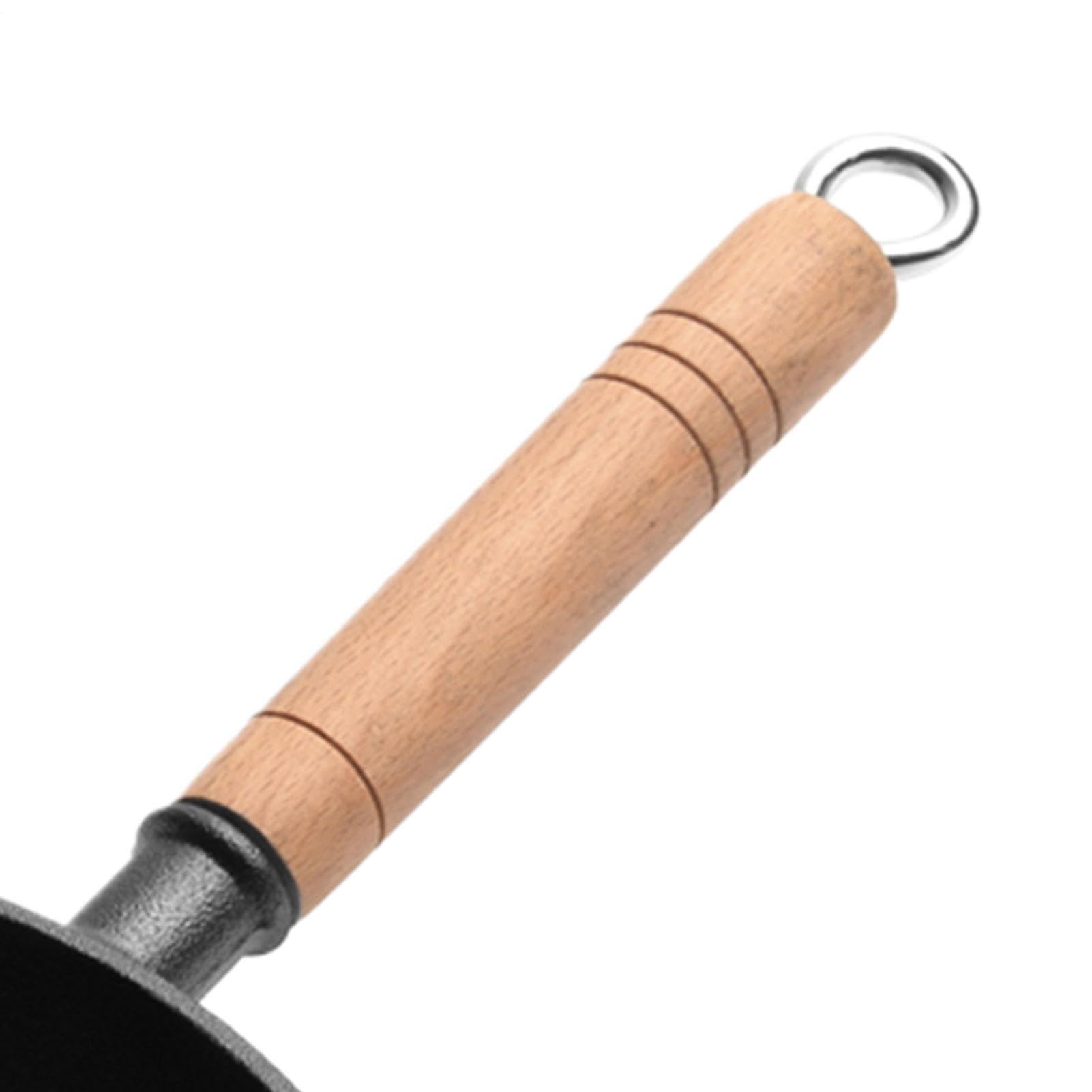 Sartenes De Hierro Fundido Ergonómico Antiadherente Con Mango De Madera | Plancha Grill Cocina Para Hornear Tortilla Pescado Huevos Panqueques Bistecs Hogar Restaurante Camping Cocina