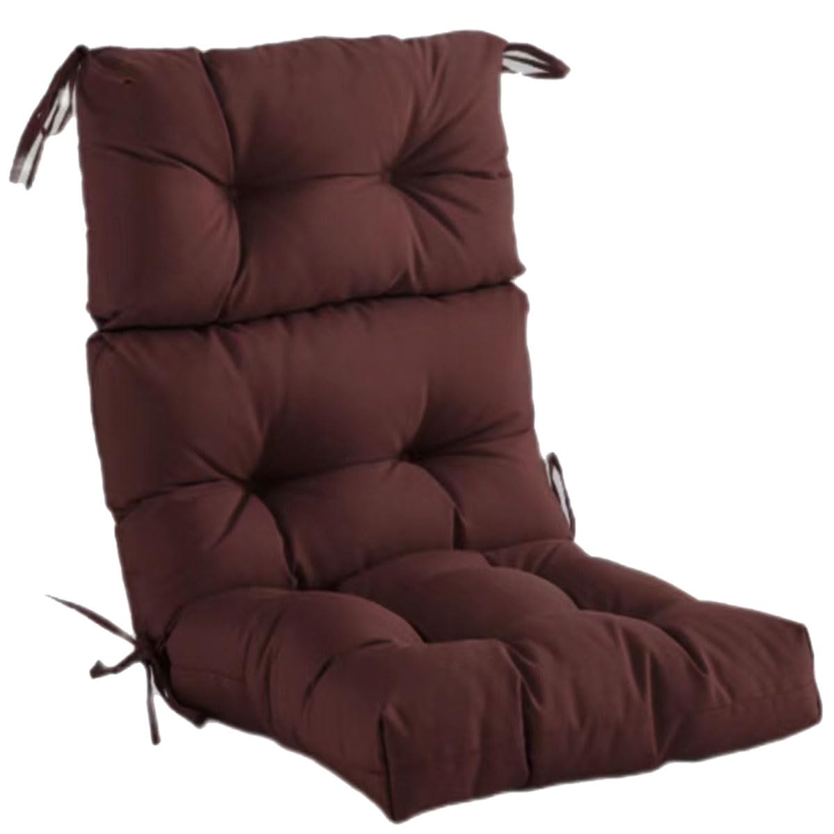 JORTUIO Rocking Chair Cushion,High Back Chair Cushion Garden Courtyard Chair Pads with Ties Thickened Non-Slip Indoor/Outdoor Furniture Dining, Patio,Kitchen,Chair Cushion(Coffee)