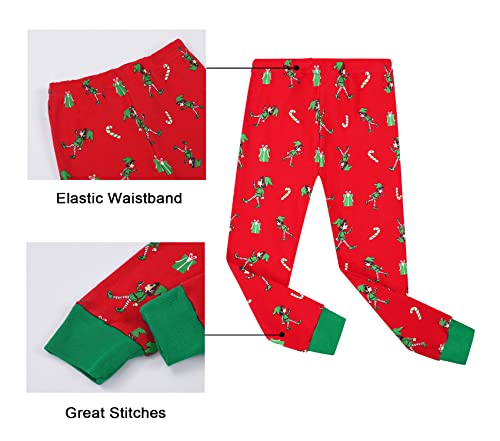 Benaive Boys Christmas Pajamas Kids Xmas Holiday Pjs 100% Cotton, 2-Piece Boys Sleepwear Long Sleeves Set Size 12 - image 6