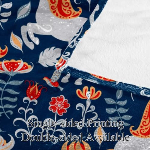Couverture polaire lapin licorne plaid chaud microfibre douce jeté de canapé - 4