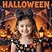 QFV 6in*4in Halloween Baby Girl Bows Newborn Headband Infant Big Bows for Birthday/Baby Shower/Photography/Baby Gifts