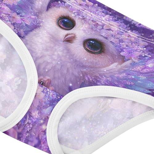 Girls Underwear Soft Cotton Owl Kids Panties in Sizes 2/3t, 4t, 5t, 6 and 84