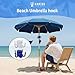 AMMSUN 2 Pack Beach Umbrella Hanging Hook, 4-prongs Plastic Umbrella Hook Hanging for Towels/Hats/Clothes/Camera/Sunglasses/Bags, Fit for Beach,Camping Trips Blue wihte
