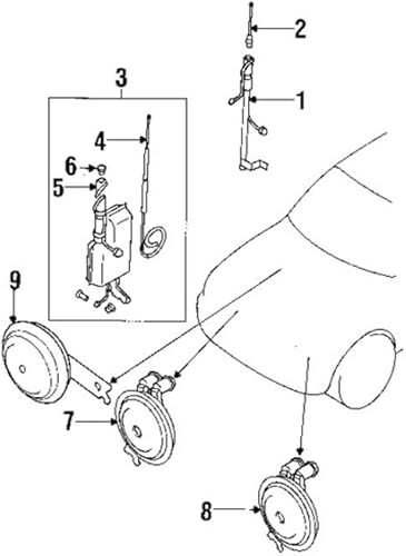 Miniatura 2 de AntennaMastsRus - El mástil de antena de potencia es compatible con Mitsubishi Montero Sport (1997-2004) - Número de pieza MR-318477