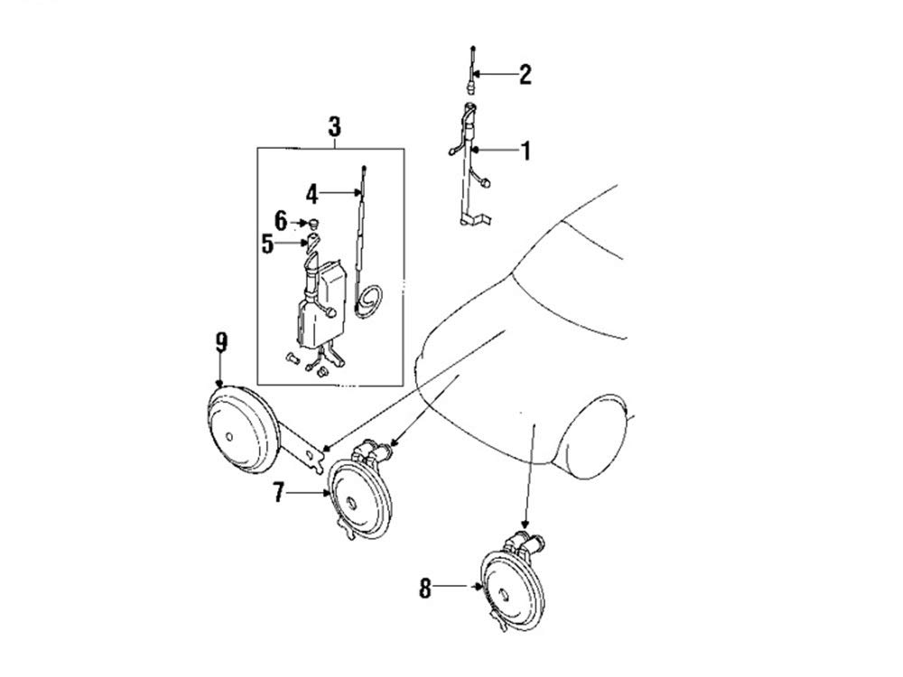 AntennaMastsRus - Power Antenna Mast is Compatible with Mitsubishi Montero Sport (1997-2004) - Part Number MR-318477