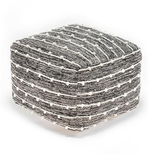 Anji Mountain 16" H x 22" W Handmade Pouf Ottoman for Living Room & Couch by Anji Mountain - Used condition - US$60.77