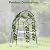 7ft Heavy Duty Garden Arch Trellis - Metal Cucumber Trellis for Raised Beds, Outdoor Steel Plant Support with Bolt Assembly & Stakes for Climbing Vegetables, Flowers
