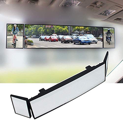 Image of Rear View Mirror, 15-inch Clip on Rearview Mirrors, Wide Angle Curved Rearview Mirror, Interior Blind Spot Mirrors for Car