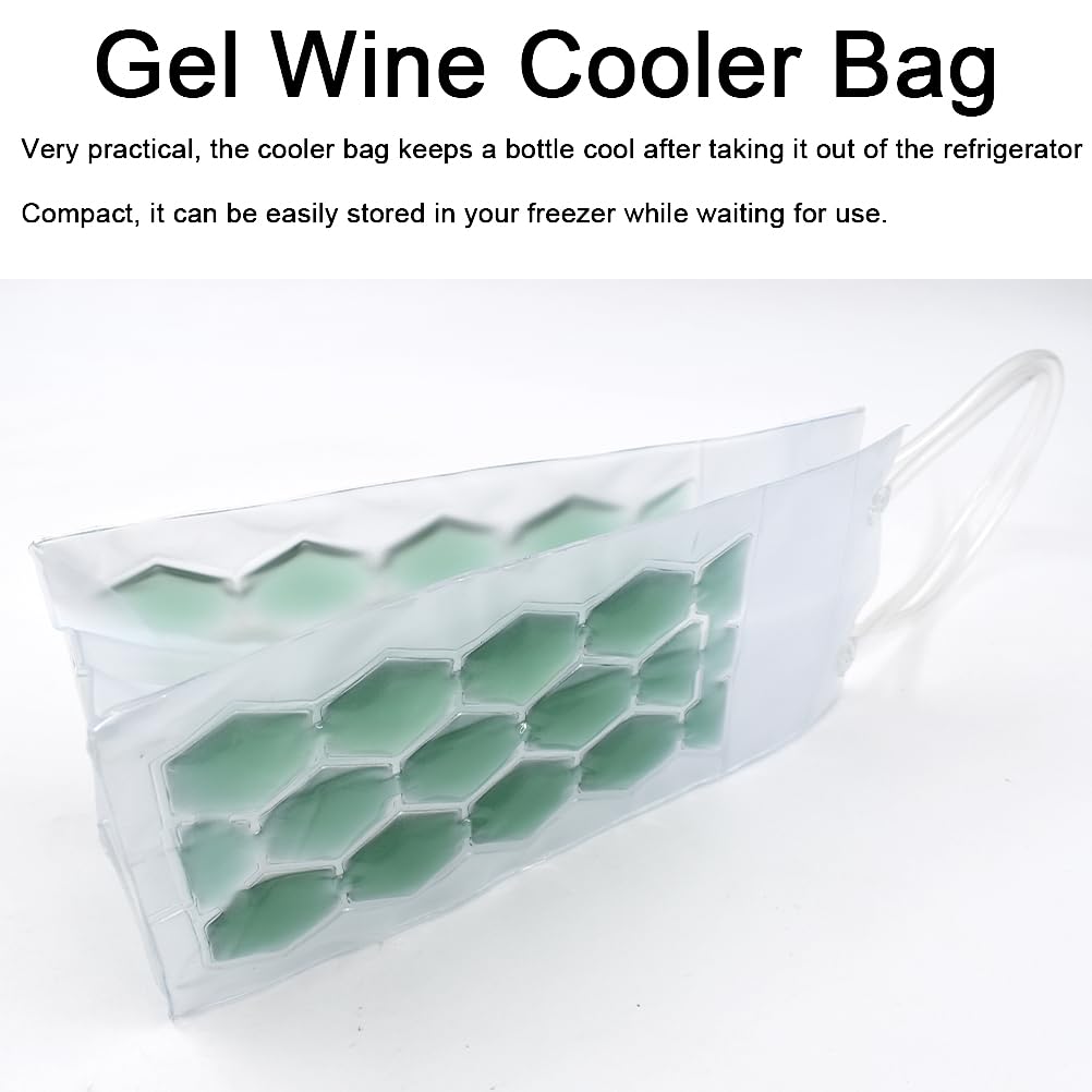 Wine Cooler Bag, Ice Bag for Wine Beer Bottle (2 Pack) Instant Cooling and Keeps Your Drink Cold Keep Cool and Chill Champagne Wine (Teal (2 Pack))