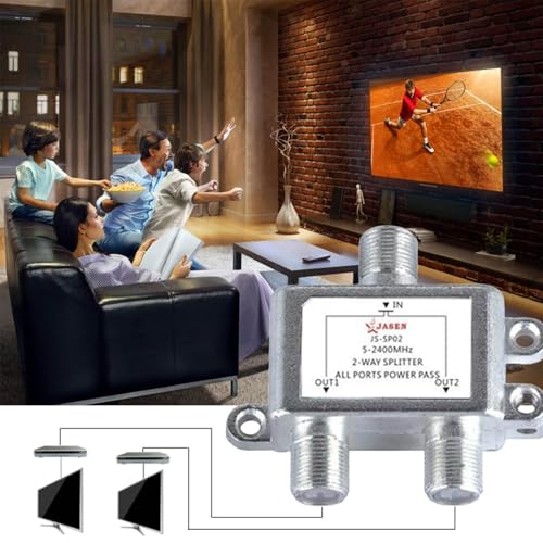 Générique - Splateur à 2 voies satellite - séparateur de satellite SATELLITE SIGNAL TV, diplexeur de signal satellite, commutateur de câble pour la télévision par satellite et l'utilisation de l'antenne