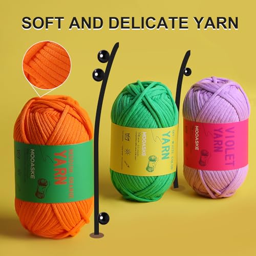 Mooaske GZMX-001 3 Pack Crochet Yarn With Crochet Hook thumb #5
