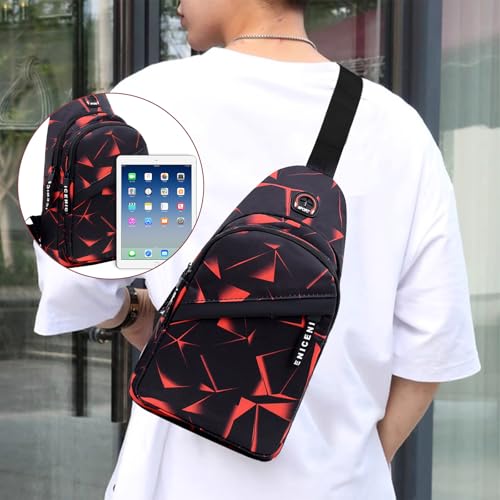 Crossbody Shoulder Bag for Men and Women, Lightweight Sling Backpack with Zipper Pocket for Travel, Work, Hiking, Daily Use4