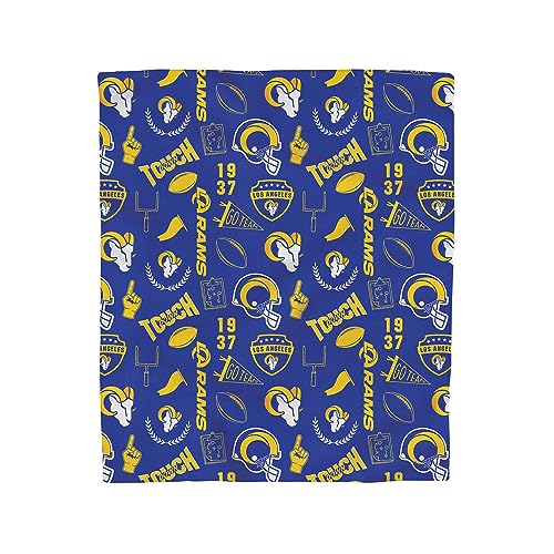 Pegasus Home Fashions Los Angeles Rams 50 x 60 Collage Icons Polar Fleece Blanket
