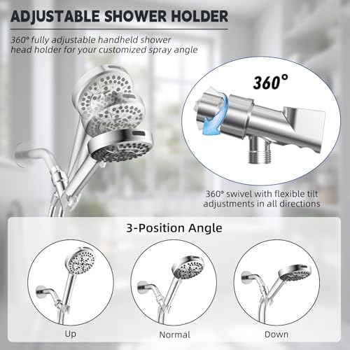 Hibbent Universal All Metal Handheld Shower Head Holder, Chrome by Hibbent - Used condition - Image 3