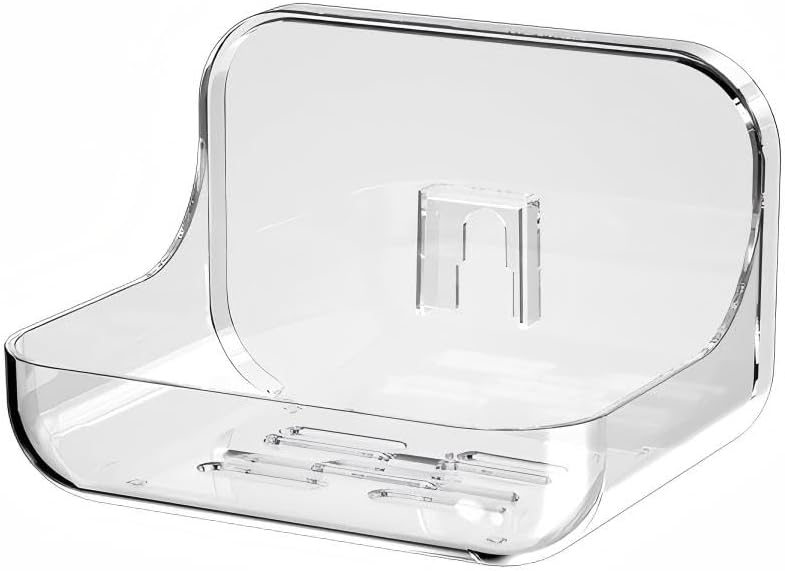 1Pc Transparent Detachable Soap Holder for Shower Wall with Drainage Hole, Perfect RV Toilet and Kitchen Soap Dish,Adhesive Soap Dish for Shower,Ideal RV Accessory Holders and Dispensers