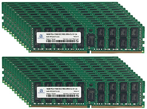 Adamanta 384 GB ( 24 x 16gb )サーバーメモリアップグレードDell PowerEdge r930 ddr4 2133 MHz pc4 ? 17000 ECC Registeredチップ2rx4 cl15 1.2 V RAM