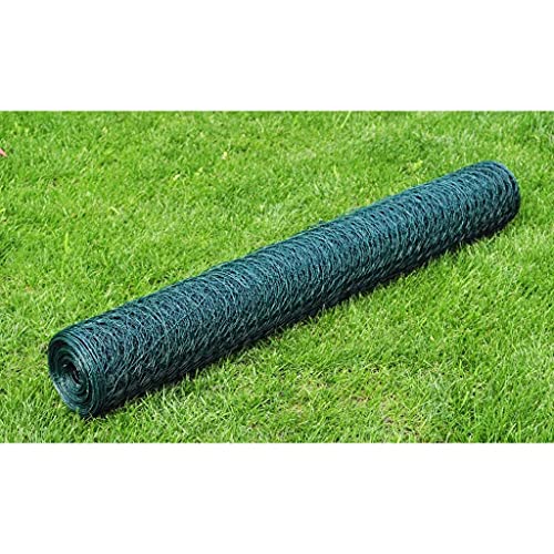 ZEYUAN Alambrada galvanizada con Revestimiento de PVC Verde 25x0,75 m, Valla Jardin, Malla Metalica, Vallas Metalicas, Vallas De Obra, Rejilla Metalica, Alambre De Espino 140411