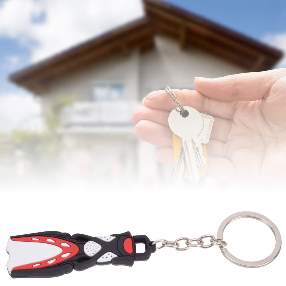 VGEBY Portachiavi A Forma Di Pinna – Tema Subacqueo Blu – Portachiavi In PVC Con Anello – Regalo Originale Per Sub E Amanti Del Mare - 4