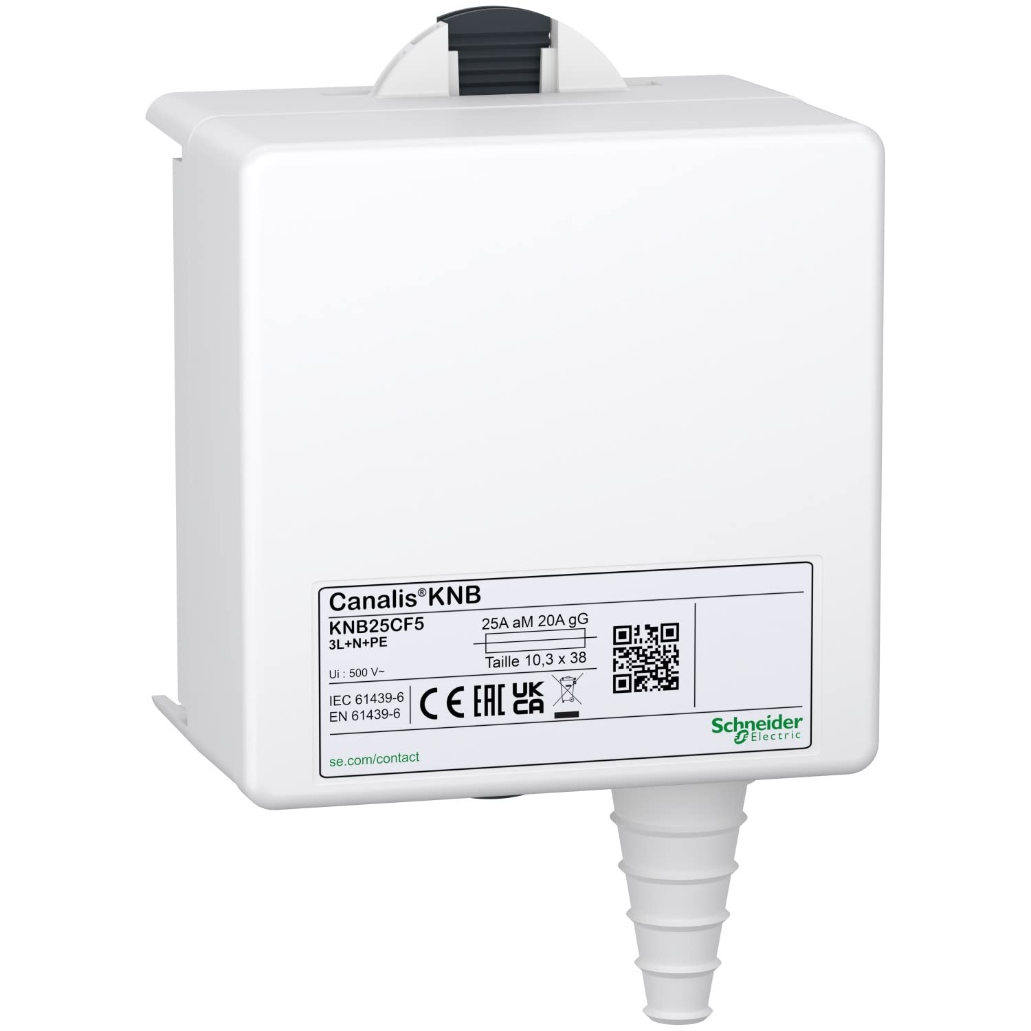 CONECTOR PARA FUS. NF III+N+T, 25A.