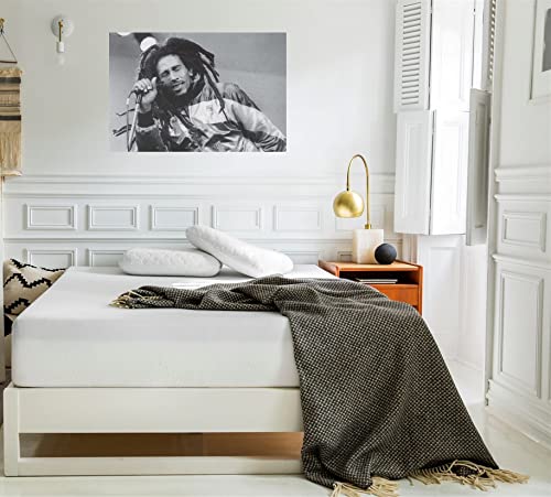 Buyartforless Bob Marley Dreadlocks 36X24 Photograph Art Print Poster, Black, White, Gray #TOP1