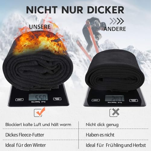 AMIYOYO Thermo Leggings Damen Gefüttert Leggings Fleece Thermohose Verdickte Plüsch Leggins Blickdicht Samt Thermounterwäsche Warm Strumpfhose Winter
