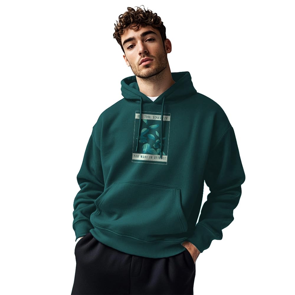 nobero Men's Printed Regular Fit Hoodie | Cotton Rich Fleece Sweatshirt for Men | Soft & Warm Hooded Pullover | Casual Winter Wear-picture-22