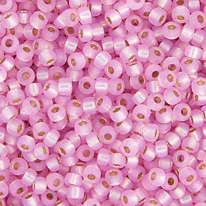 Miyuki Seed Bead 6/0 APX.22g - Pink SL Dyed Alabaster Japanese Glass Seed Beads