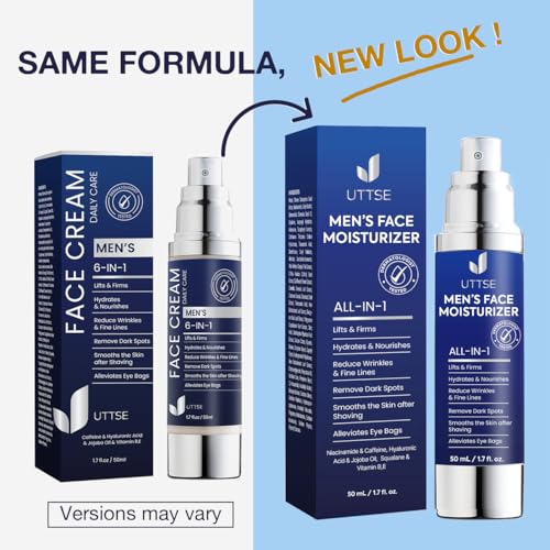 6-in-1 Mens Face Moisturizer: Face Cream for Men - Reduce the Look of Eye Bags, Dark Circles, and Puffiness - Skin Care for Men - 1.7 fl oz - Made in Korea - Image 3