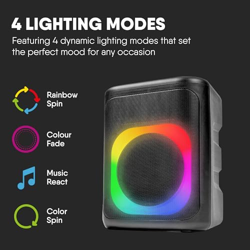 Carry-on Soundtrack Portable Bluetooth Speaker - Dual Microphone Inputs with Dynamic LED Lighting - Outdoor Speaker with Superior Sound and Lightweight Design for Indoor & Outdoor Events Carry-on Soundtrack Portable Bluetooth Speaker - Dual Microphone Inputs with Dynamic LED Lighting - Outdoor Speaker with Superior Sound and Lightweight Design for Indoor & Outdoor Events