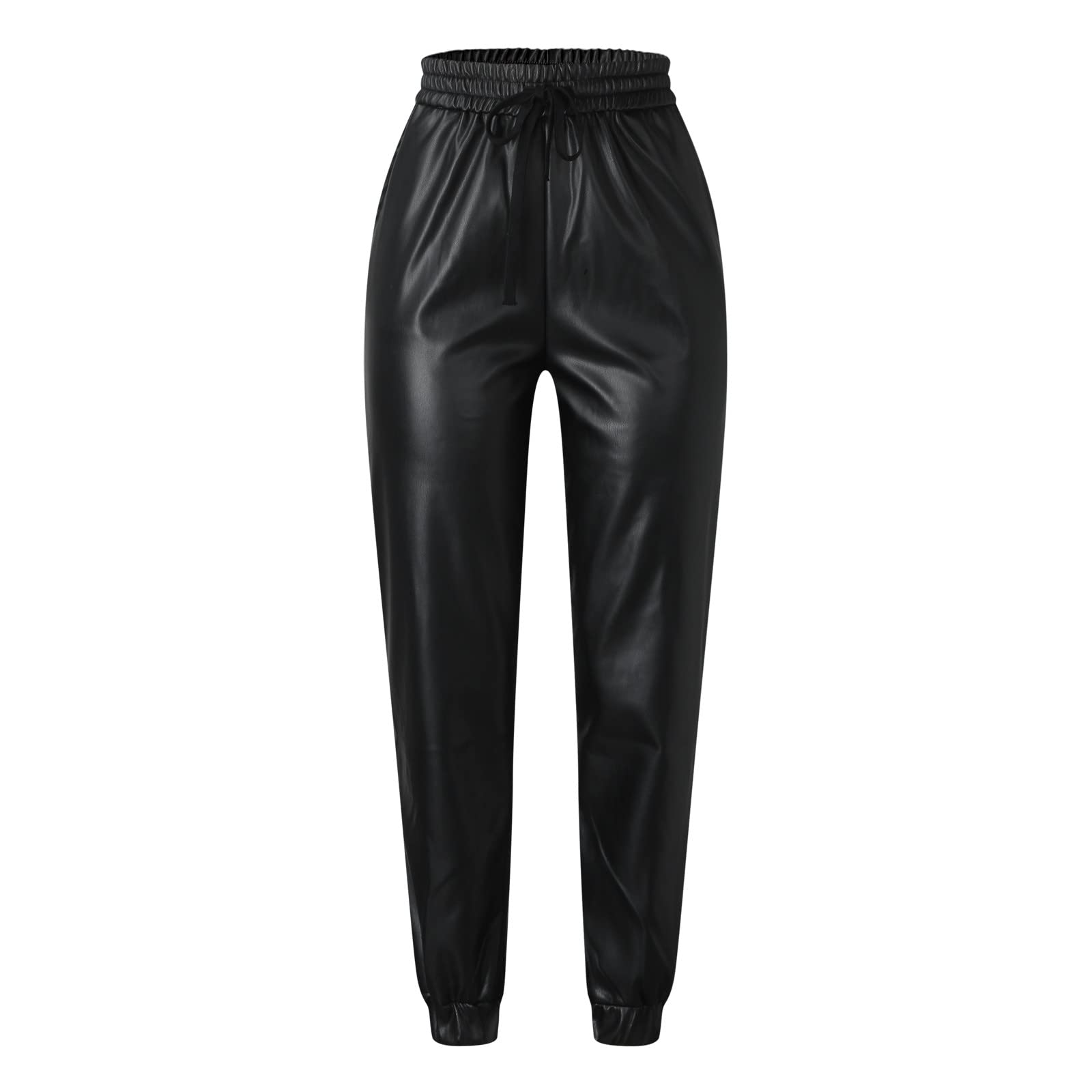 Chnnamzu Lederhose Damen Lederhosen Damen Leder Hosen Damen Kunstleder Hosen Damen Kunstlederhose Damen Lederhose Lederhose Damen Schwarz Lederimitat Hose Damen Lederhose Damen High Waist